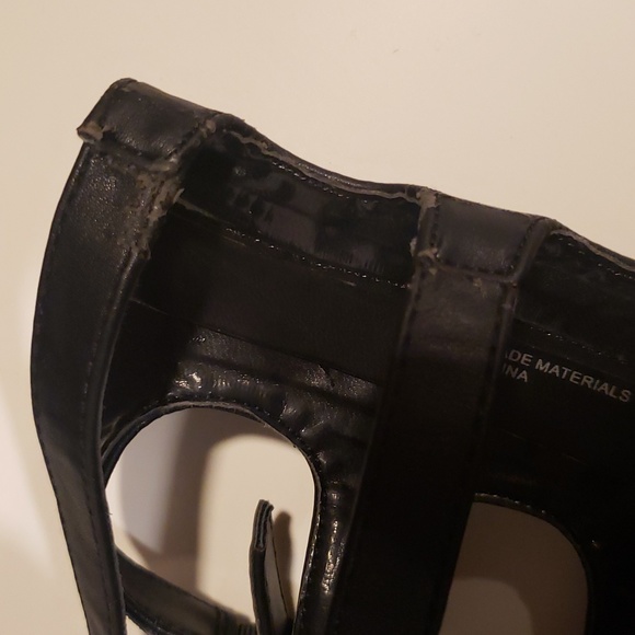 Women’s Diba Dianna Gladiator Strappy Knee-High Black Faux Leather Heels NWT - Picture 7 of 9